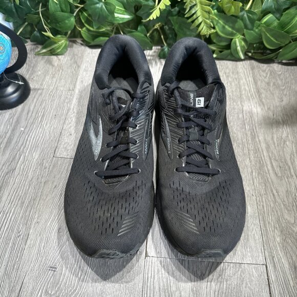 Brooks Adrenaline GTS 19 Black Running Shoes Men's Size 14 Athletic Sneakers - Picture 2 of 11